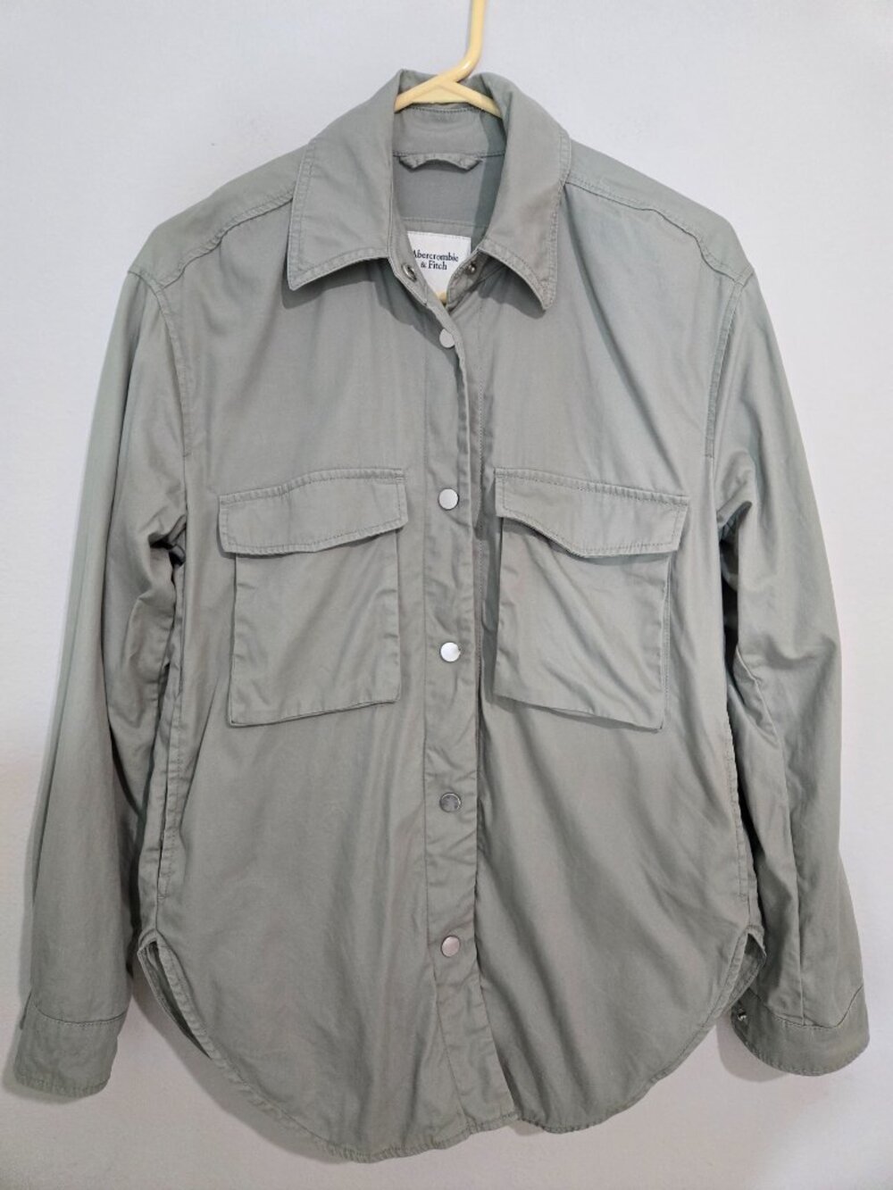 Abercrombie & Fitch Olive Green Cotton Utility Shirt Jacket size XS